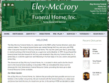 Tablet Screenshot of eleymccroryfuneralhome.com